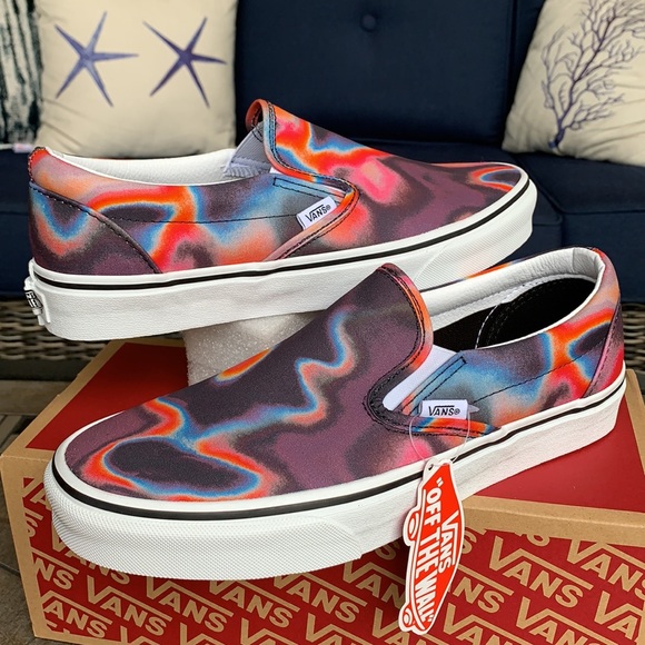 VANS CLASSIC SLIP ON DARK AURA MULTI/TRUE WHITE WM - Picture 11 of 16